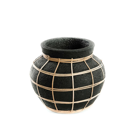 Vase naturel noir S